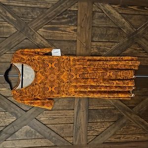 XL LuLaRoe Nicole Dress Orange and Black